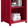 thumbnail image 4 of Benjara Reception Desk with Container Style and 3 Tier Shelves, Red, 4 of 6