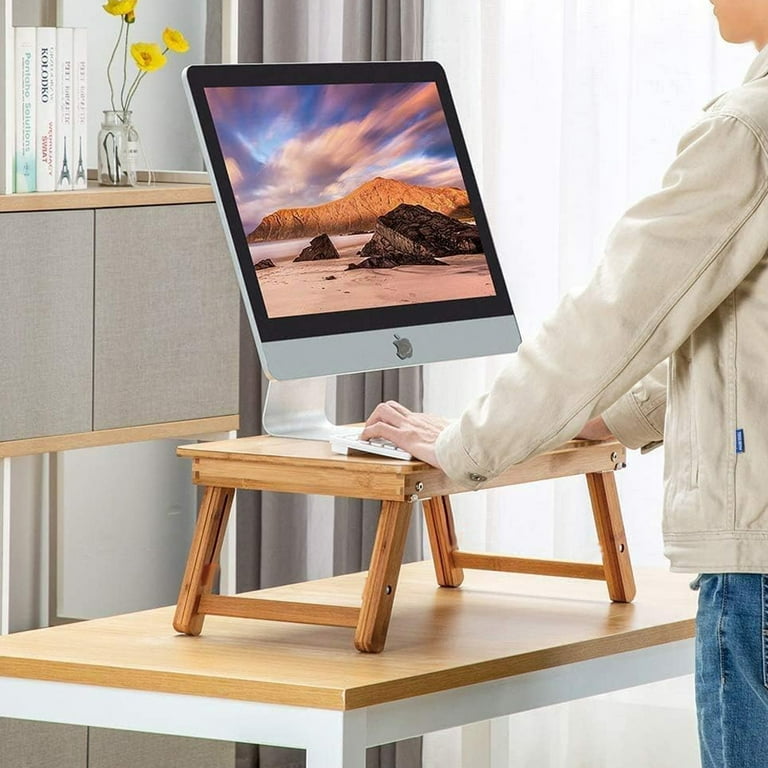 iFanze Lap Desk, Naturally Bed Desk, Laptop Table for Bed, Bamboo