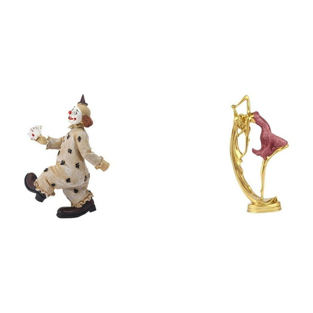 Figuras de payasos,Estatua de payaso,escultura,adorno de mesa,Colección de estatuillas de payasos adorables,Estatua de niña bailando,Estatua de bailarina de ballet,decoración para el