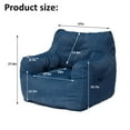 thumbnail image 6 of Lecut Bean Bag Sofa for Adults and Kid Cotton Linen Fabric Fluffy and Lazy Sofa Filled with Memory Sponge BeanBag Sofa with Armrests for Living Room,Bedroom(Blue), 6 of 8