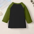 thumbnail image 4 of fnnxnal Big Girls 7T Green Raglan Sleeve Long Sleeve Tee - Soft Stretchy Machine Washable School Casual Kids Top, 4 of 6