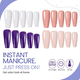 thumbnail image 3 of Bienvenido pieza de manicura de uñas pegatina completa desgaste largo ballet pieza de uña falsa parche color sólido T-uña, 3 of 5