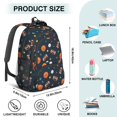 thumbnail image 5 of Basketball and Baseball Black Pattern Backpack for School, Cute School Bag with Adjustable Shoulder Straps and Padded Back, 16.9"x12.6"x5.9", 5 of 5