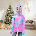 thumbnail image 2 of PASHOP Girls Hoodie Kids Jacket Zip Up Sweatshirt Rainbow Unicorn Clothes with Pockets, 2 of 5