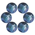 thumbnail image 2 of 15.4" Round Placemat Set of 6 Polyester Fabric Place Mats Non-Slip Dining Kitchen Table Mats for Kitchen Party Decor Cute Blue and White Cat, 2 of 5