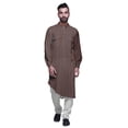 thumbnail image 2 of Atasi Mandarin Collar Printed Rayon Traditional Kurta For Men Casual Shirt, 2 of 6