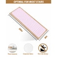 thumbnail image 4 of Stair Treads for Wooden Steps, Pink White Stripe Peel and Stick Stair Treads with Adhesive, Modern Minimalist Geometric Striped Non Slip Indoor Stairs Runner Rugs Mats for Elders Dogs 8"x30"15PCS, 4 of 7