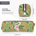 thumbnail image 3 of Naloa Snake And Floral Leather Pencil Case, Makeup Pouch, Zipper Pouch for Daily Essentials, Storage Organizer, Cosmetics and Stationary Bag, 3 of 7