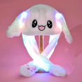 thumbnail image 3 of Sombrero con Orejas de conejo para niños, gorro de Animal con orejas móviles de felpa, brillante, LED, divertido, para fiesta de Cosplay, 3 of 4