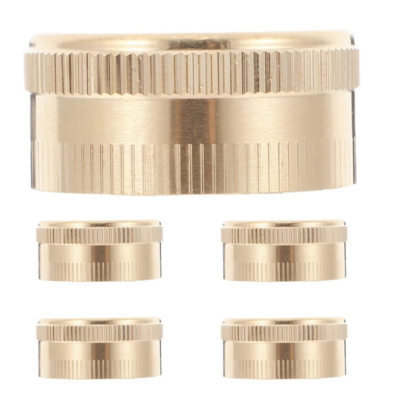 Parvistic 5pcs 3/4 Garden Hose Female End Cap Brass Spigot Cap Water Hose Thread End Cap