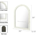 thumbnail image 4 of Arched Wall Mirror Wood Mirror, Decorative Mirror Bathroom Distressed White Farmhouse Mirror for Over Sink, Living Room, Entryway, Bedroom, 4 of 7