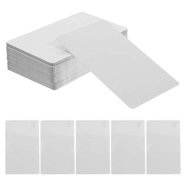 Dsseng 100 Pcs Sublimation Business Card Aluminum Plate Metal Cards Name Blank Aluminium Office