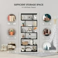 thumbnail image 6 of Spaco 6 Tier S-Shaped Bookshelf Storage Display Bookcase Decor Z-Shelf -Black, Tall Bookshelf, Shelves for Living Room, Home Office, Bedroom, Balcony, 6 of 6