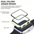 thumbnail image 3 of Worryfree Gadgets Bumper Case with Screen Protector for Apple Watch White/Gold 45mm (C18-WTGD45), 3 of 5