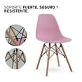 thumbnail image 3 of Silla Minimalista Estilo Moderno 4 piezas Rosa Mirel Minimalista, 3 of 8