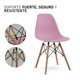 thumbnail image 3 of Silla Minimalista Estilo Moderno 4 piezas Rosa Mirel Minimalista, 3 of 8