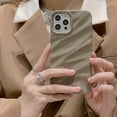 thumbnail image 3 of for iPhone XR Phone Case for Women, Cute Luxury 3D Wave Shape Water Ripple Pattern, Soft TPU Shockproof Compatible with iPhone Case (Brown, iPhone XR), 3 of 15