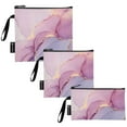 thumbnail image 2 of Haosy 3 Pack Reusable Ziploc Bags BPA Free Healthy Food Storage Bag Leakproof Sandwich Snack Freezer Bags Pink Gold Purple Marble, 2 of 7