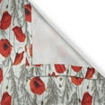 thumbnail image 6 of Ambesonne Floral Valance & Curtain, Poppy Flower Branches Print, 55"x30", Vermilion Off White, 6 of 7