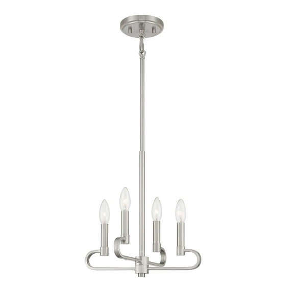 Designers Fountain Summit 4 Light Brushed Nickel Chandelier, D269C-4CH-BN