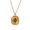 Gold, variant on Women's Stainless Steel Irregular Oval Green Gemstone CZ Necklace Paperclip Chain Square Pendant Jewelry Silver