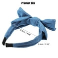 thumbnail image 4 of Diadema de moda Unique Bargains con nudo de lazo doble Azul claro 1,34 pulgadas de ancho, 4 of 7
