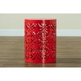 thumbnail image 5 of Baxton Studio Jamila Table d'Appoint d'Extérieur Moderne et Contemporain en Métal Fini Rouge, 5 of 5