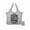Gray, variant on IVILLAGE Foldable Reusable Polyester Bags for Shopping and Daily Essentials | Stylish Designer Tote and Shopper Bag | Compact, Lightweight, and Eco-Friendly with 12Kg Capacity