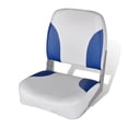 thumbnail image 1 of Boat Seat Foldable Backrest with Blue White Back Pillow ,Easy to Install, 1 of 5