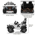 thumbnail image 2 of VOLTZ TOYS 2 Seater Ride On Car, 12V Electric Car for Kids, Electrical Jeep with 2 Seats, Full LED Lights, Parental Remote Control, MP3 Player (White), 2 of 8