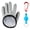 Grey, variant on comerut 1Pc Fishing Gloves Cozy Anti-prick Anti-slip Waterproof Quick Dry Catch Fish Emulsion Textured Grip Palm Gloves Outdoor Fishing