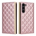 thumbnail image 4 of Desugned For Samsung Galaxy S23 Wallet Phone Case,With Suction Cup Fastener,Flip Folding Kickstand,With Card Slots,Wrist Strap&Shoulder Strap,Shockproof PU Leather Phone Case,Rosegold, 4 of 9