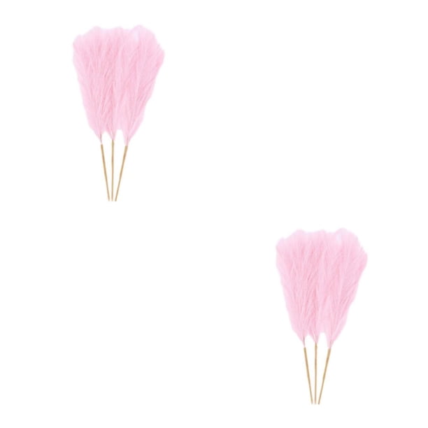 Billuyoard 3 unids/set y duradero Pampas Reed para decoración Bohemia de larga duración flor Artificial rosa claro Rosa claro 2Conjunto