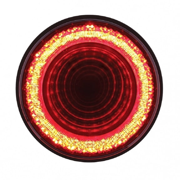 24 LED 4" Round "MIRAGE" Stop, Turn & Tail Light - Red LED/Clear Lens