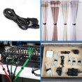 thumbnail image 2 of 100 piezas de bridas para cables, bridas para cables, correas y cordones reutilizables para guardar cables, gancho y bucle, color negro, 2 of 5