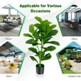 thumbnail image 4 of Spaco 2-Pack Artificial Fiddle Leaf Fig Tree, 2 Packs of Artificial Trees, Fade-Resistant Tree Artificial for Indoor and Outdoor as Living Room, Garden, Green, 4 of 7