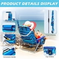 thumbnail image 2 of Silla de playa PRETZI, mochila con paraguas ajustable, color azul, 2 of 7