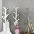 thumbnail image 6 of Branch Hook Wall Key Holder Hanging Style No-punch Coat Rack Hanger Self-adhesive for Bathroom Home Kitchen Ornaments White, 6 of 10