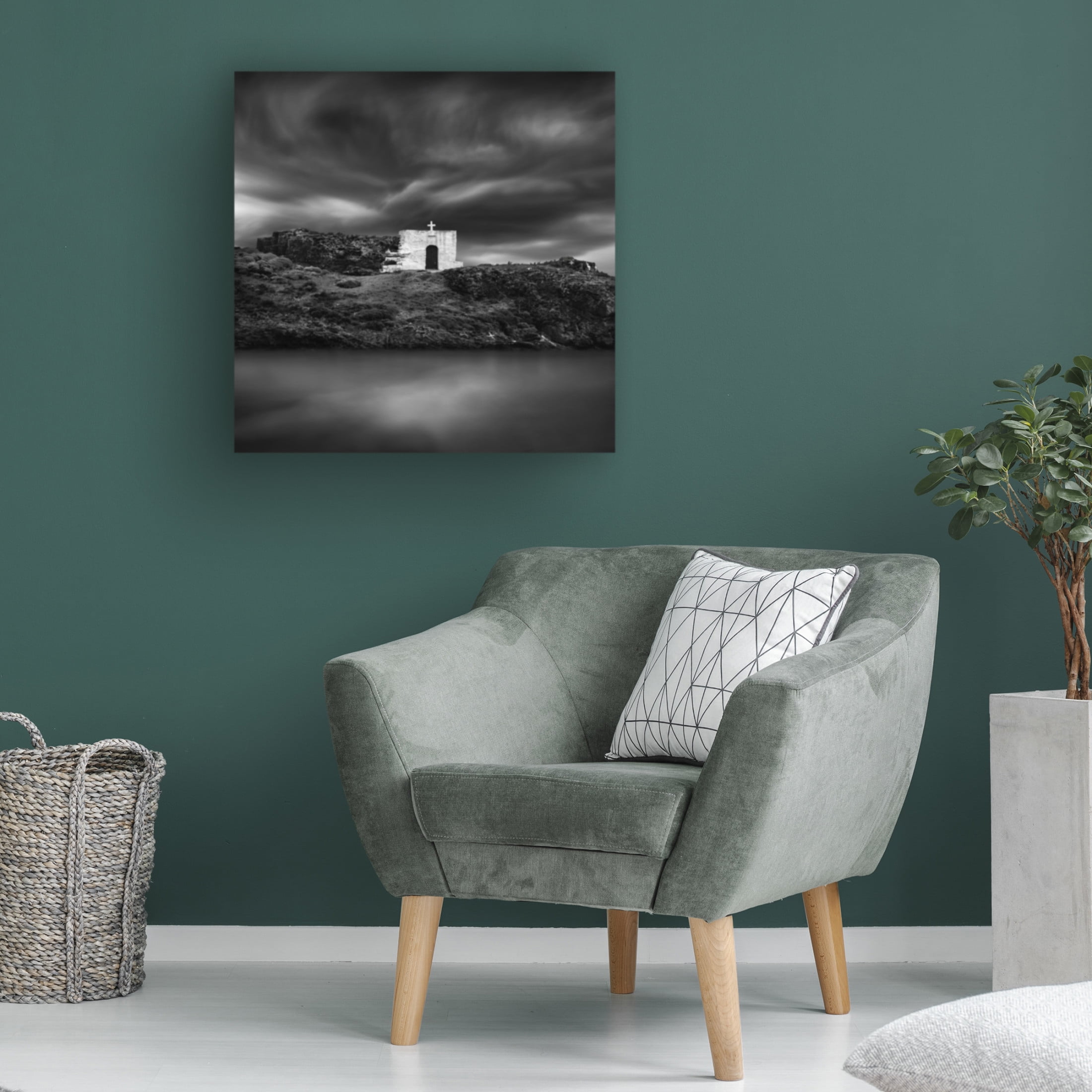 Canvas Wall Art - George Digalakis 'In A Dark Mood' Wall Art for Living Room, Bedroom, or Office D?cor by Trademark Fine Art - 18 x 18 Inches