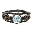 thumbnail image 1 of méxico totems animales mexicanos  civilización Pulsera marina tejida en cuero, 1 of 4