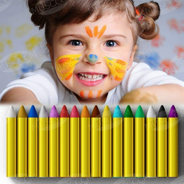 Face Painting Kits for Kids, Professional Washable Safe & Non-Toxic Face and Body Paint Crayons