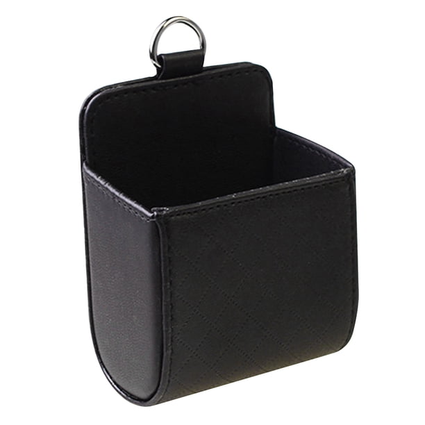 Bolsa de almacenamiento para coche Air Vent Dashboard PU Organizador Caja Soporte para teléfono Negro JShteea Para Estrenar