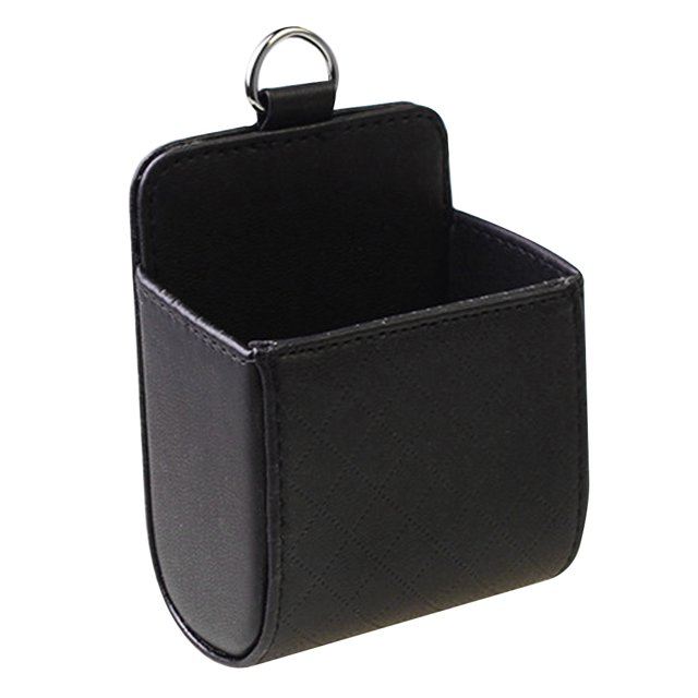 Bolsa De Almacenamiento De Coche Camping Auto Aufbewahrungstasche Air Vent Armaturenbrett PU Organizer Box Handyhalter (Schwarz) Likrtyny Para Estrenar