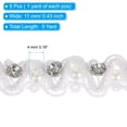 thumbnail image 2 of Uxcell 5 Yard  4mm OD 0.43" Wide Faux Pearl Lace Ribbon White, 5Pack, 2 of 5