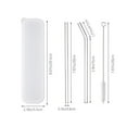 thumbnail image 2 of Reusable Clear Glass Straws shatter resistant Clear Glass Drinking Straw with Cleaning Brushes for Milkshakes, Frozen Drinks, Smoothies, Eco-Friendly Dishwasher Safe, 2 of 8