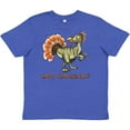 thumbnail image 3 of Inktastic Happy Thanksgiving Dinosaur Youth T-Shirt, 3 of 5