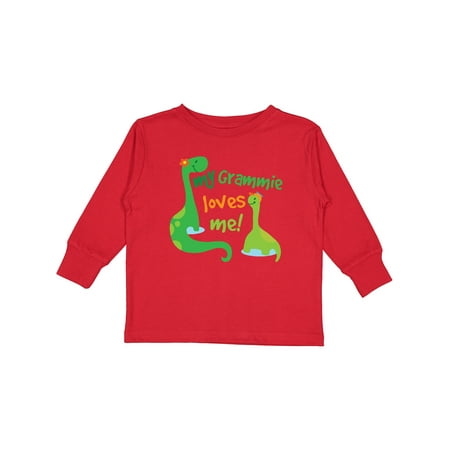 

Inktastic My Grammie Loves Me Grandson Dinosaur Gift Toddler Boy Girl Long Sleeve T-Shirt