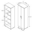 thumbnail image 3 of Mueble Auxiliar Maderkit Alicante Blanco Nevado 60 cm Ancho x 168.9 cm Alto x 40.5 cm Fondo, 3 of 10