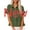 #015-Army Green, variant on Ichuanyi Womens Cotton Button Down Shirt Casual Short Sleeve Loose Fit Collared Linen Hem Fringe Blouse Tops with Pocket,Button On Shirt
