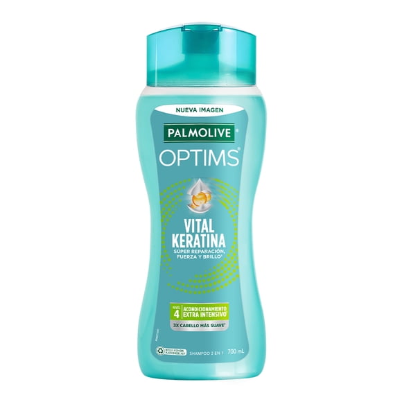 Shampoo Palmolive Optims Nivel 4 Acondicionamiento Extra Intensivo Con Vital Keratina, Cabello más Suave 700 ml